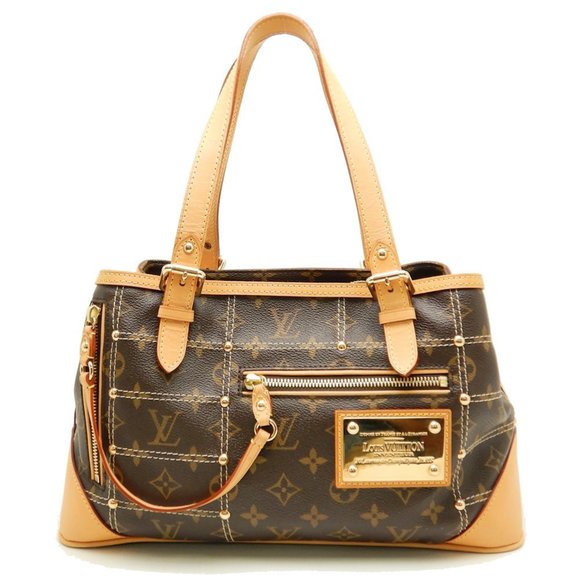 Louis Vuitton Monogram Riveting Brown Shoulder Bag - Picture 1 of 8